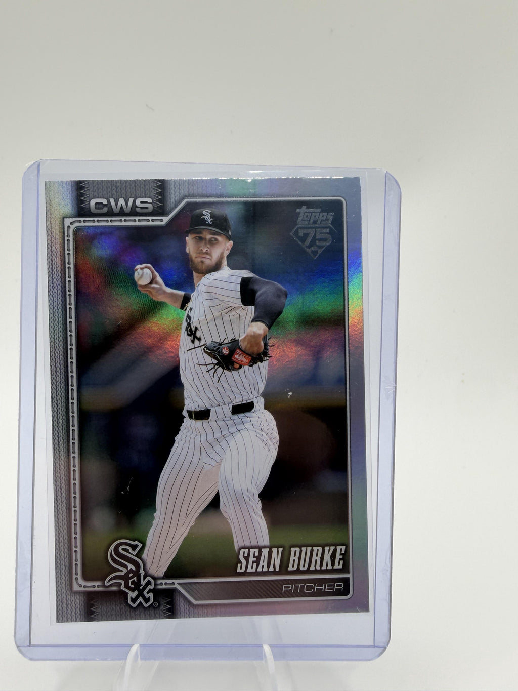 2026 Topps Series 1 Sean Burke Silver holo Pitcher White Sox Card #137