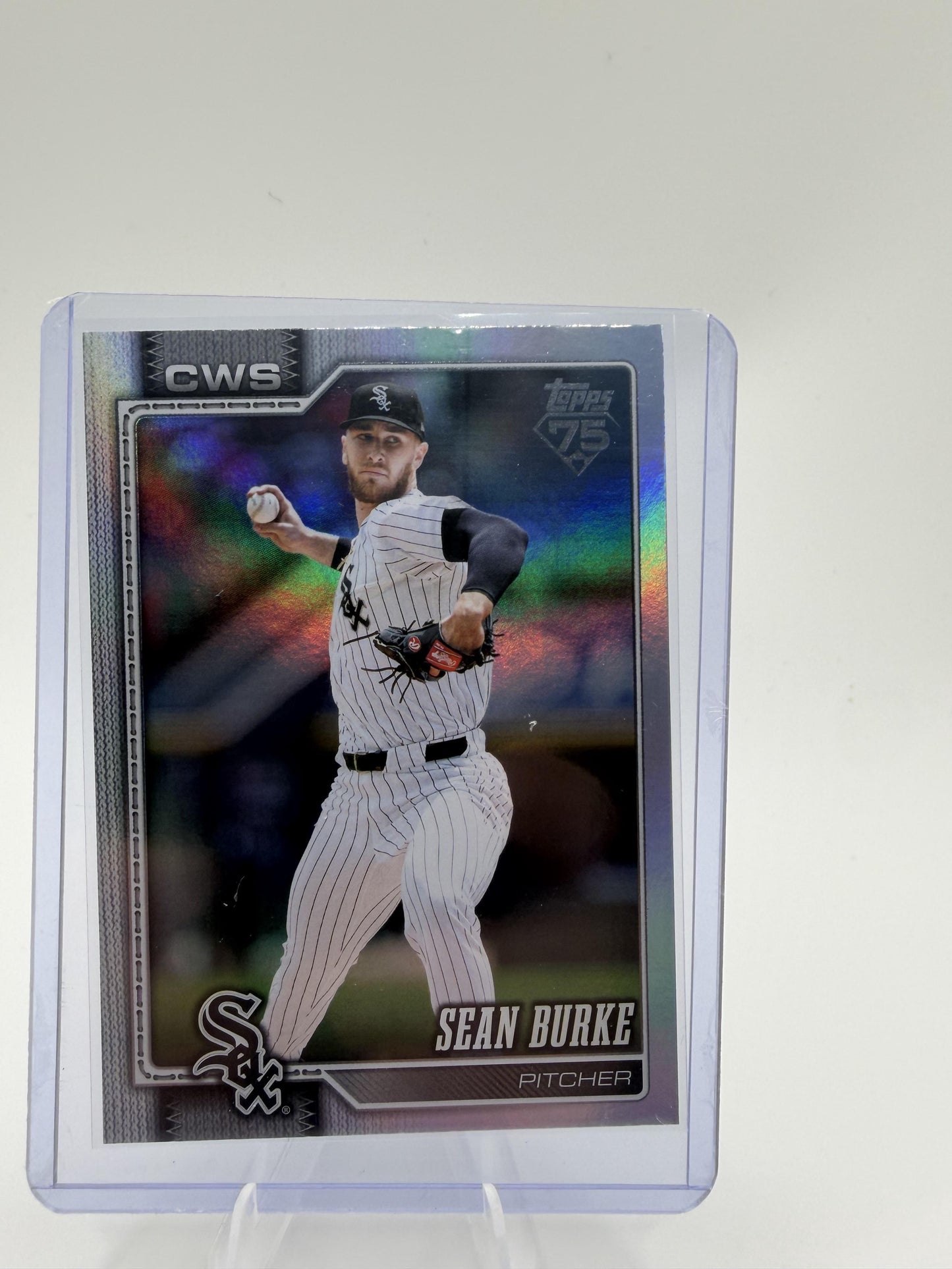 2026 Topps Series 1 Sean Burke Silver holo Pitcher White Sox Card #137