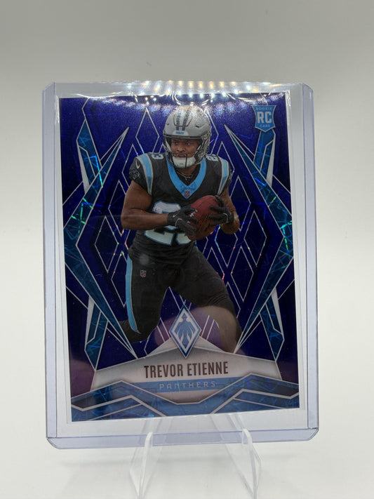 2025 Panini Phoenix Trevor Etienne Rookie Card RC Blue Lazer 41/75 #183