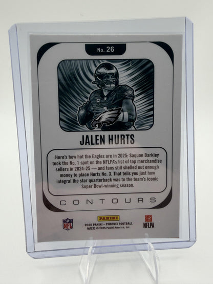 2025 Panini Phoenix Jalen Hurts Contours Insert Card #26 Eagles QB