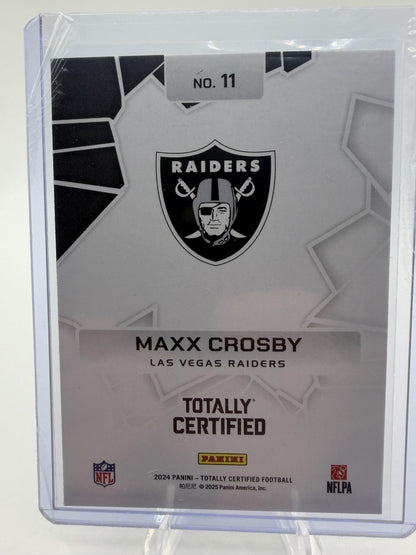 2024 Panini Totally Certified Maxx Crosby Intriguing Players Card #11 Raiders
