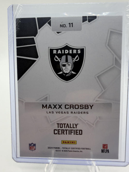 2024 Panini Totally Certified Maxx Crosby Intriguing Players Card #11 Raiders