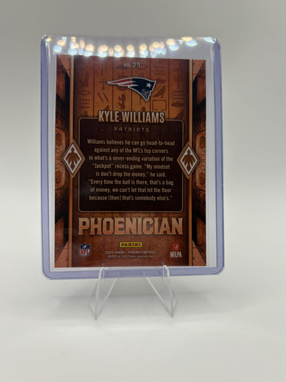 2025 Panini Phoenix Phoenician Kyle Williams RC Rookie Card #25 Patriots