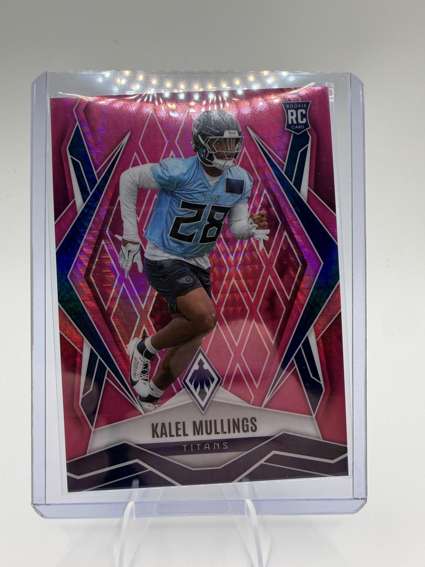 2025 Panini Phoenix Kalel Mullings Pink Parallel Rookie Card #205 /299 Titans