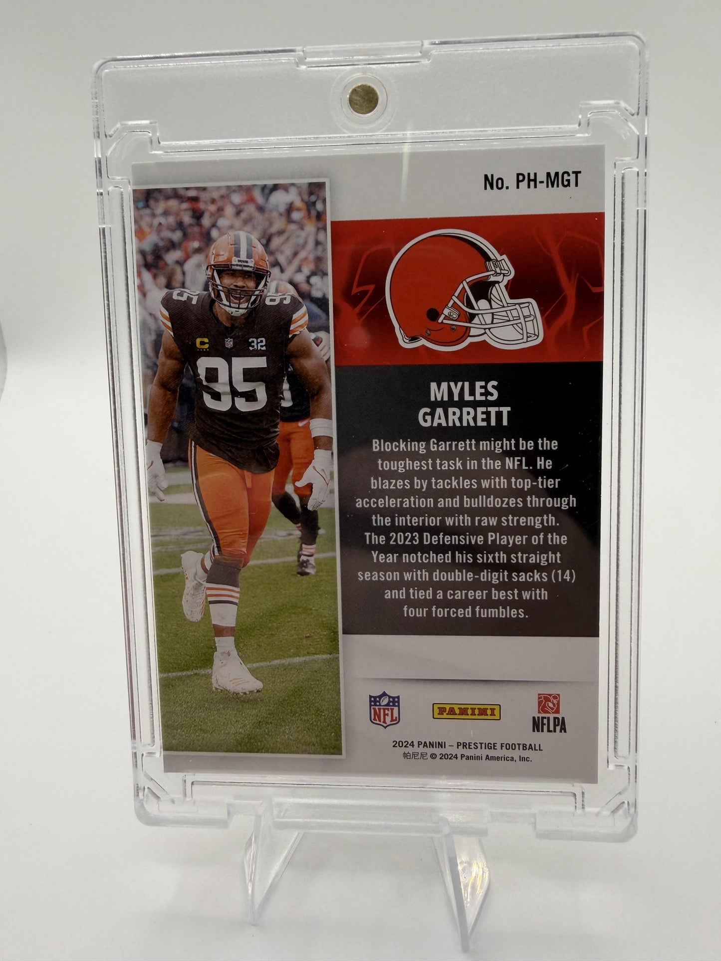 2024 Panini Prestige Myles Garrett Power House Insert Card #PH-MGT Browns