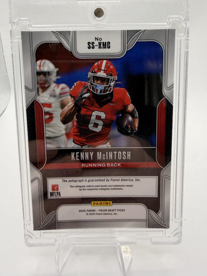 2025 Panini Prizm Draft Picks Kenny McIntosh Sensational Signatures Auto Card