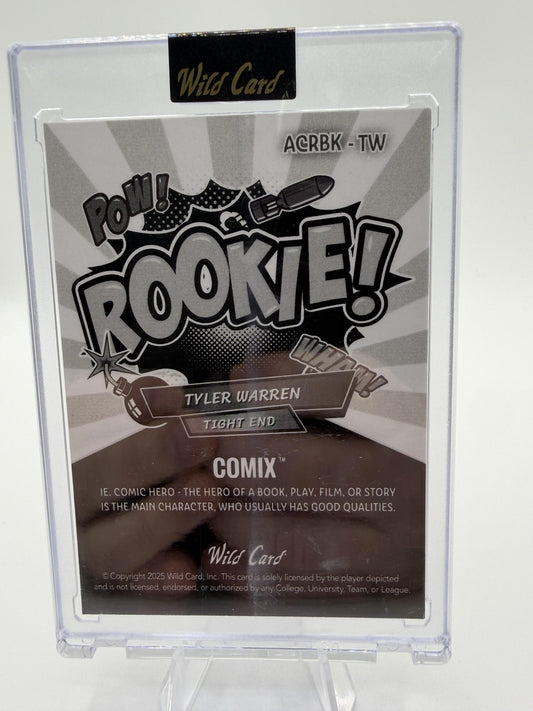 2025 Wild Card Comix Tyler Warren Rookie Card 1/1 One of One Penn State
