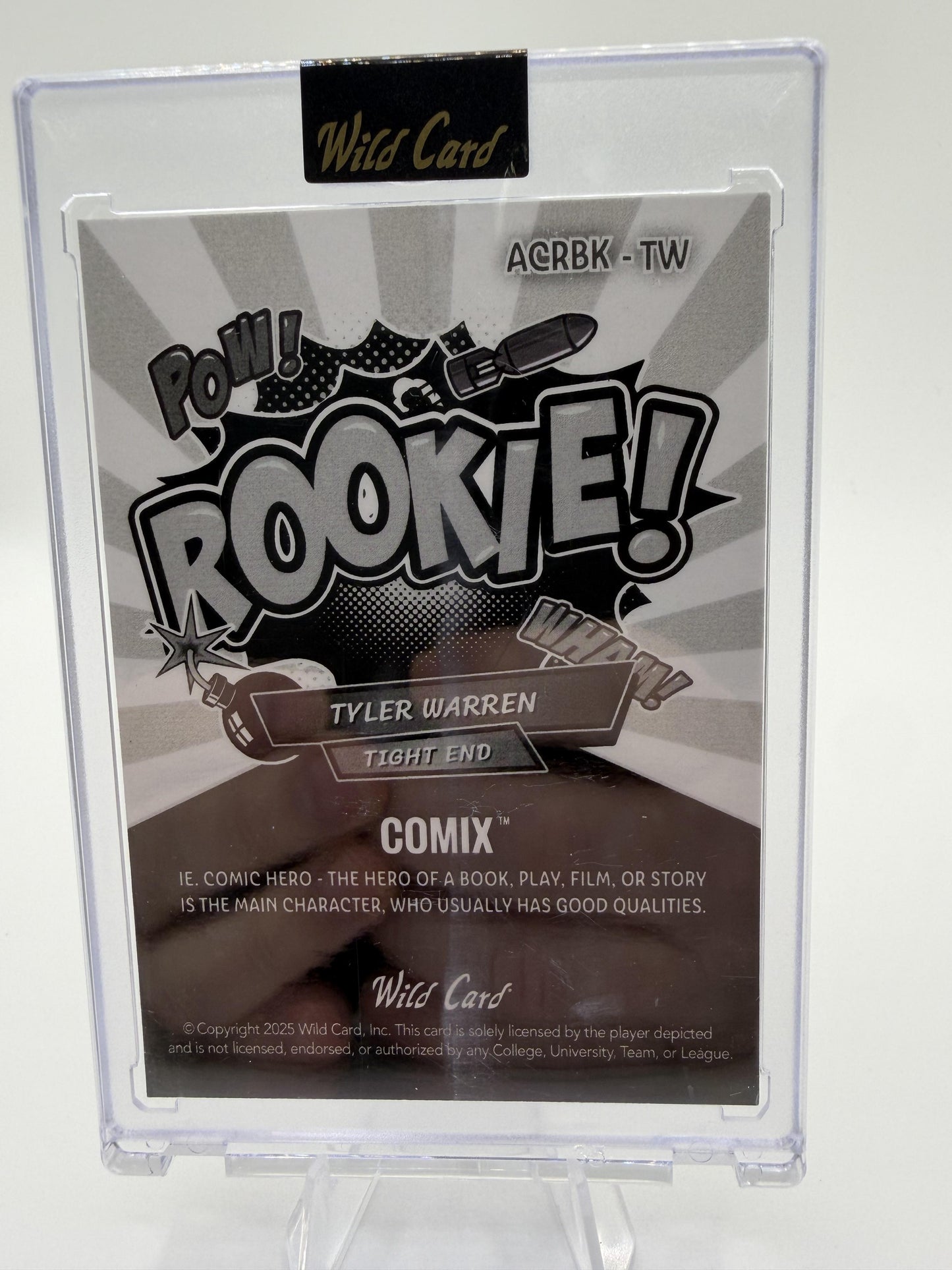2025 Wild Card Comix Tyler Warren Rookie Card 1/1 One of One Penn State