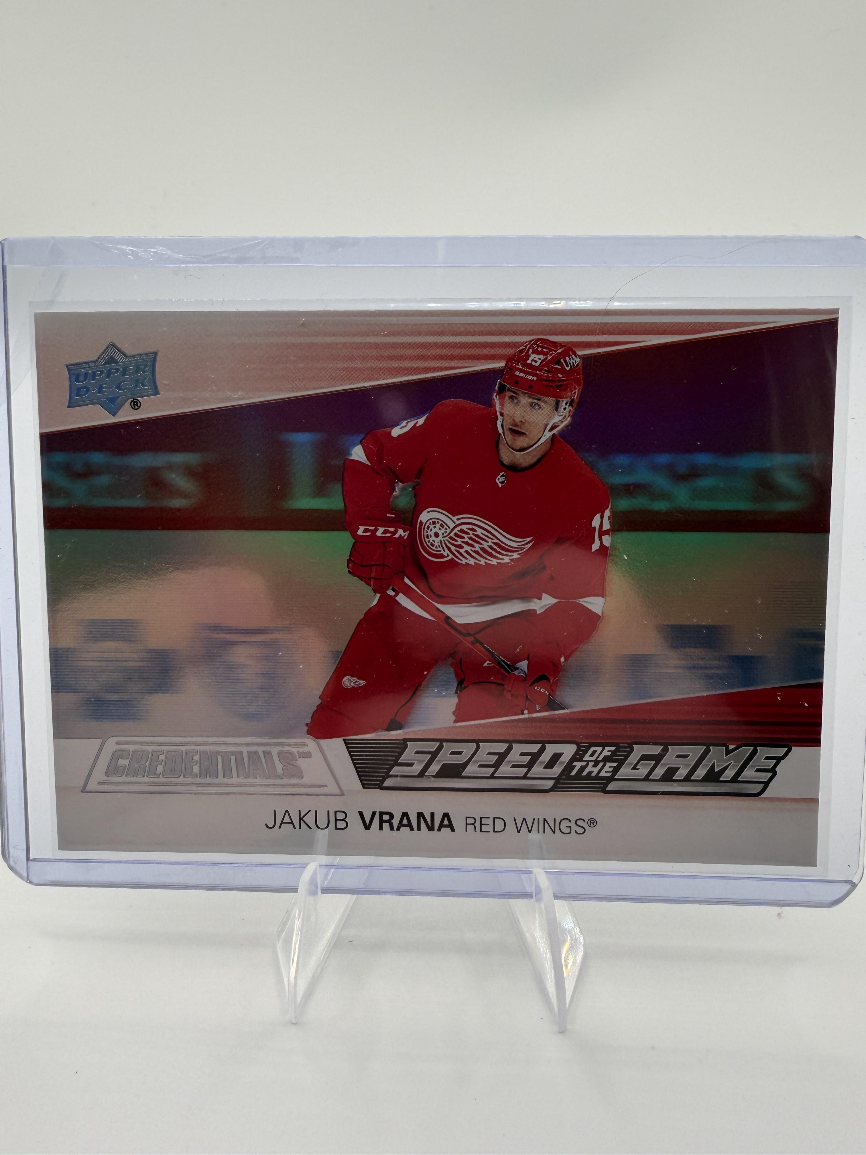 2021 Upper Deck Credentials Jakub Vrana Speed of the Game #SG24 Red Wings Card