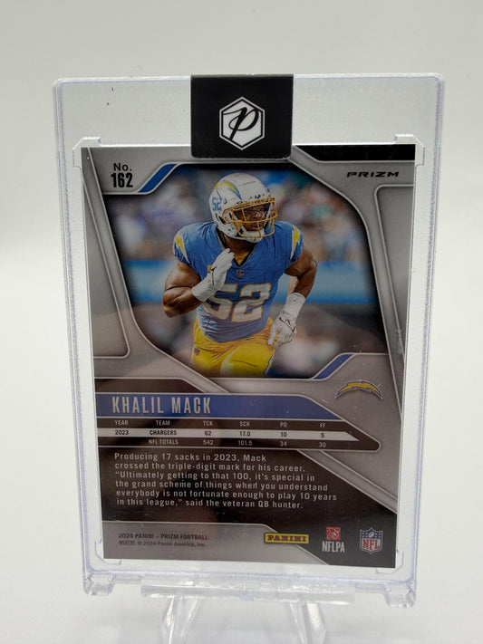 2024 Panini Prizm Khalil Mack Checkerboard Prizm #162 LA Chargers Card In Mag