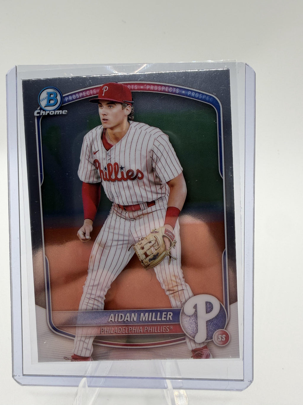 2025 Bowman Chrome Aidan Miller Prospect Card #BCP-54 Phillies