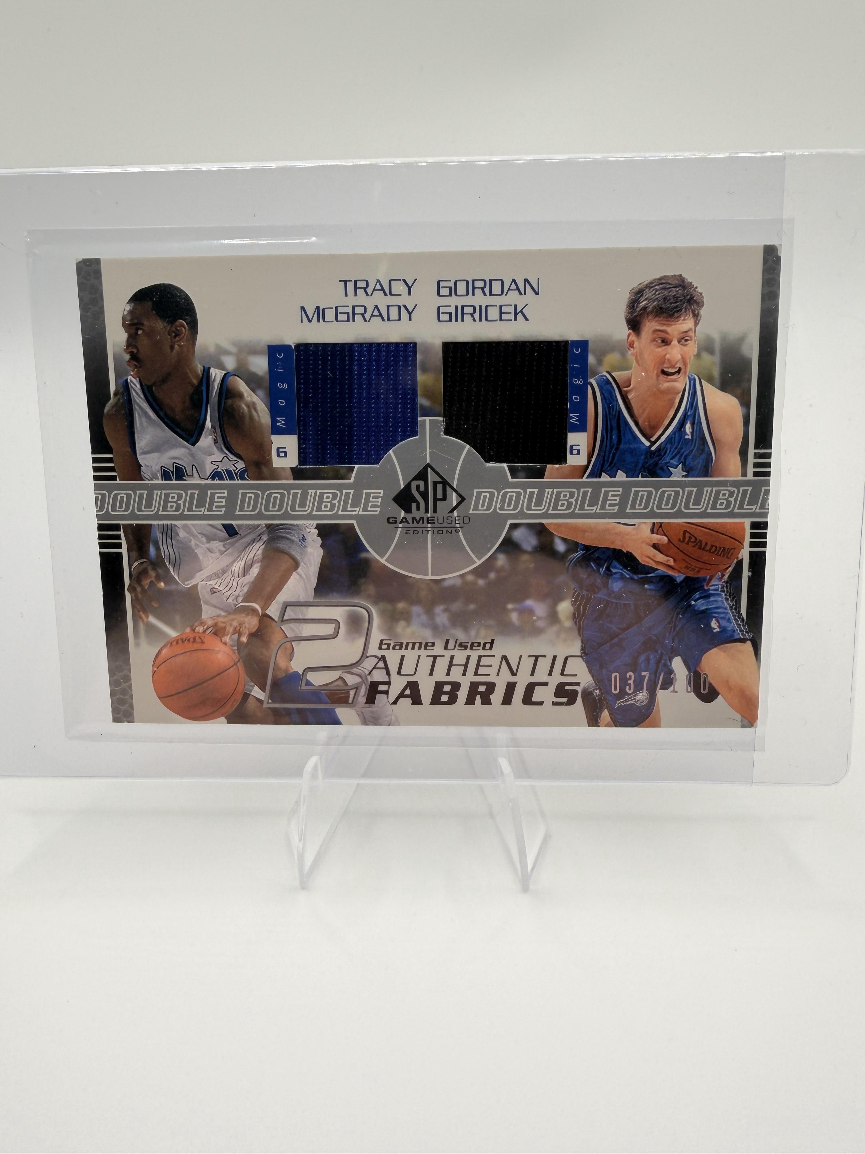 2003-04 SP Game Used Tracy McGrady Gordan Giricek Dual Jersey Card /100