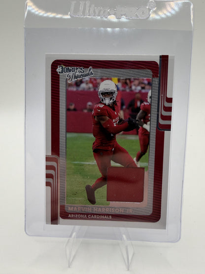 2025 Donruss Threads Marvin Harrison Jr. #DTH-MHJ Rookie Relic Card Cardinals