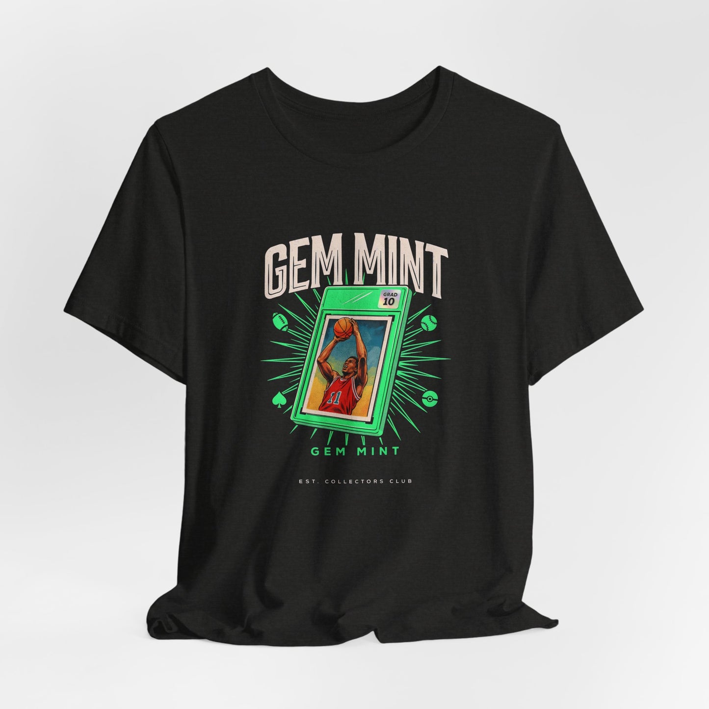 Gem Mint Graded 10 Collectors Club Graphic Tee – Premium Sports Card & TCG Hobbyist T-Shirt