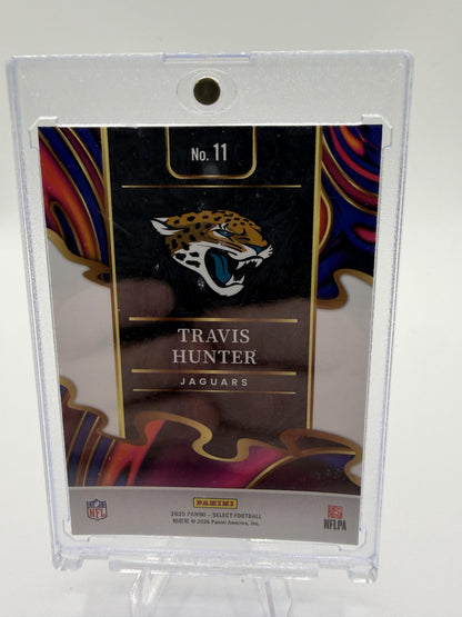 2025 Panini Select Travis Hunter Phenomenon Hyper Prizm Rookie Card #11 RC