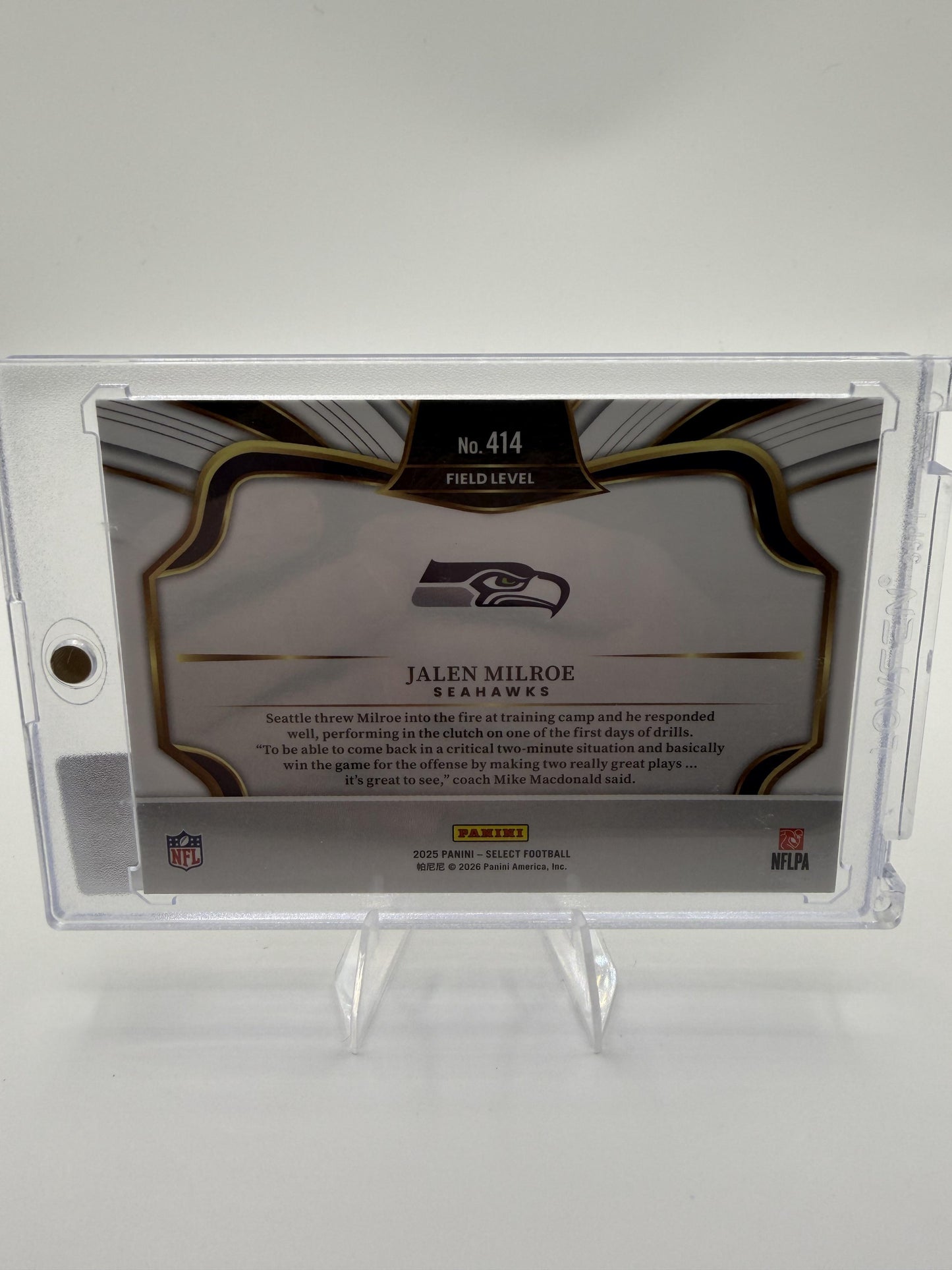 2025 Panini Select Jalen Milroe Field Level Silver Prizm Rookie Card #414 RC