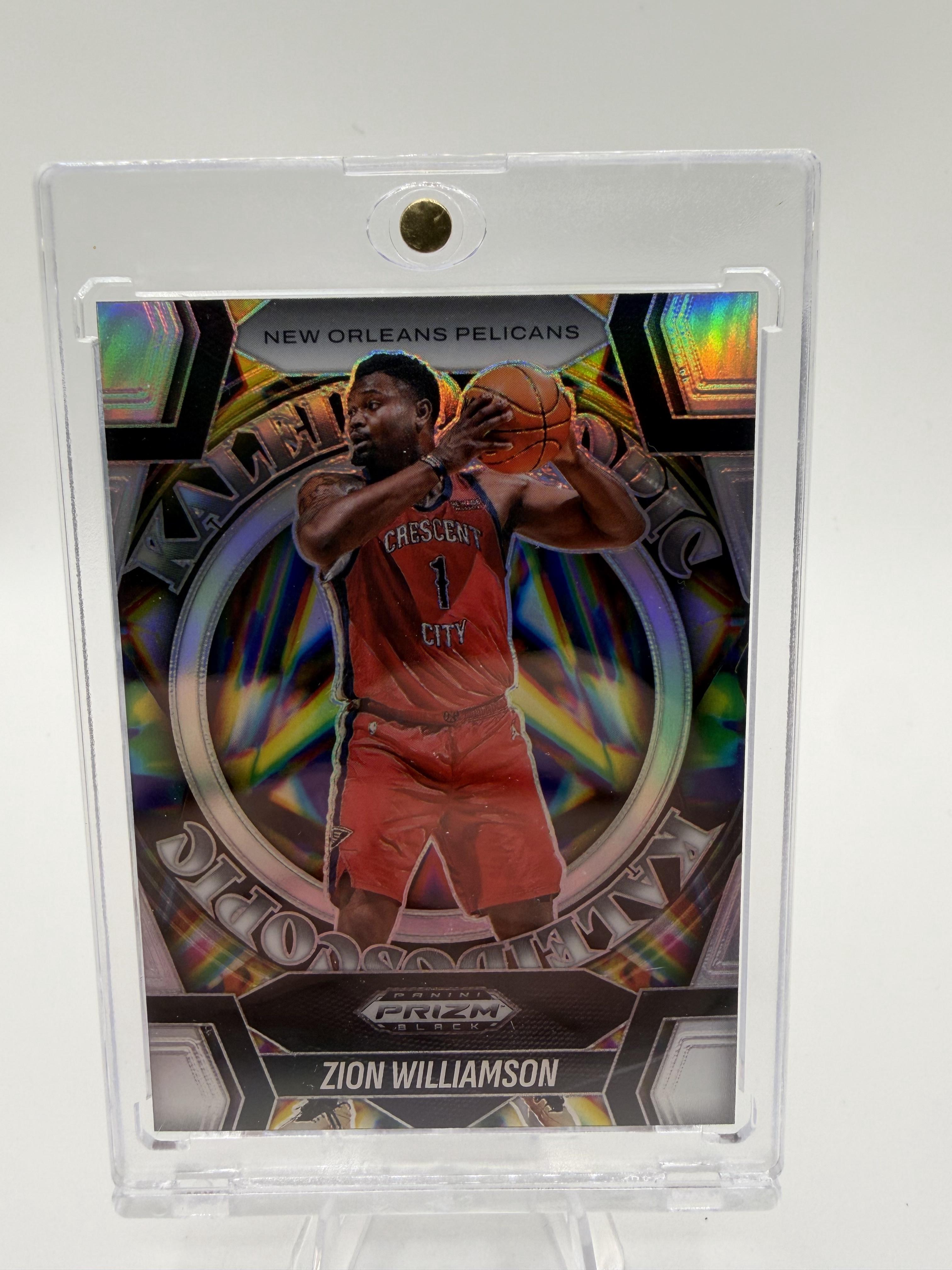 2024-25 Panini Prizm Black Zion Williamson Kaleidoscopic Silver Prizm Card #17