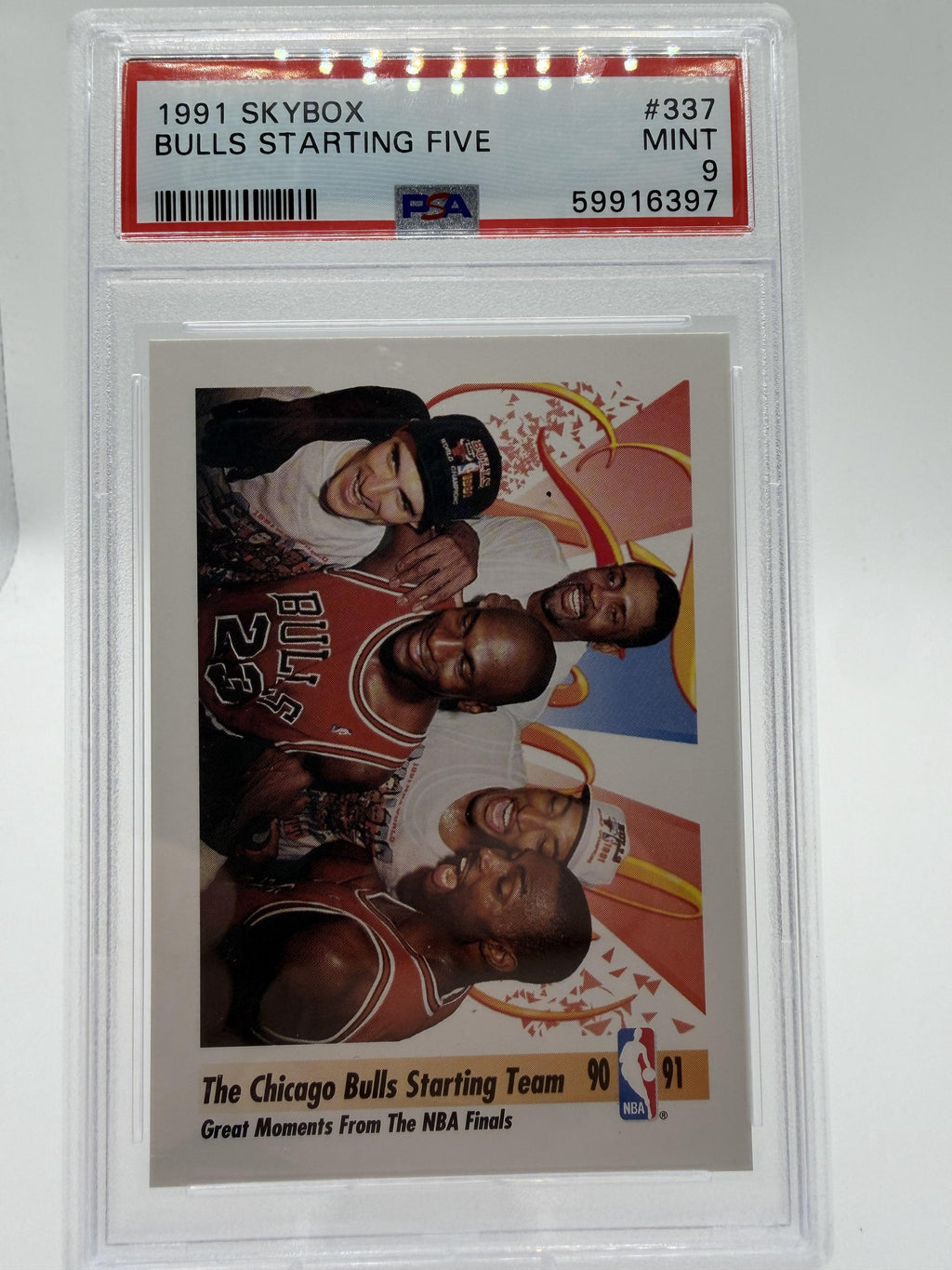 1991 SkyBox Bulls Starting Five Michael Jordan Card #337 PSA 9 MINT Chicago