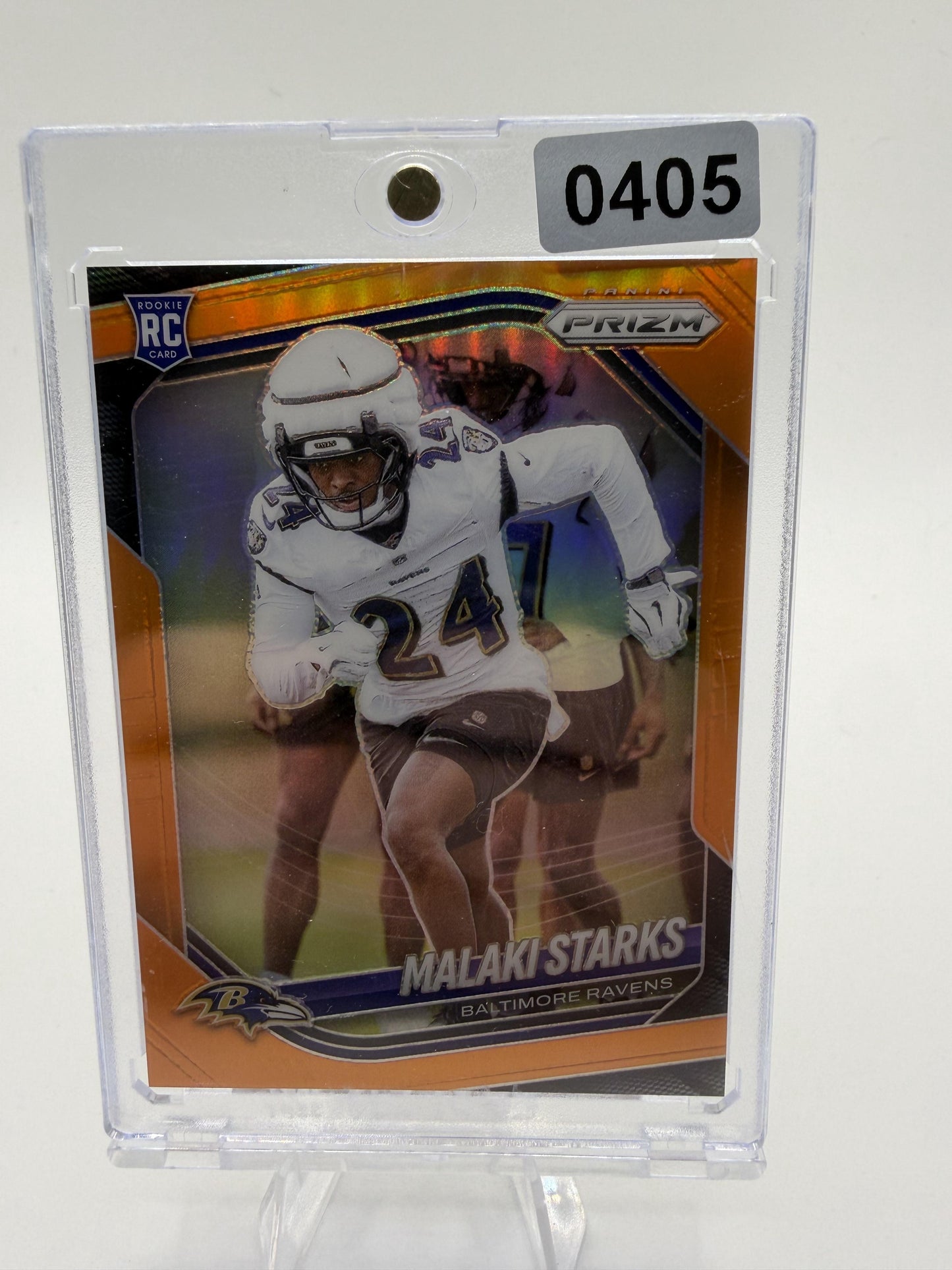 2025 Panini Prizm Malaki Starks Orange Prizm Card /249 #310 Ravens Rookie RC