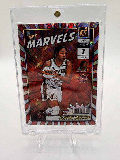 2025 Donruss WNBA Aliyah Boston Net Marvels Diamond Card #10 Indiana Fever