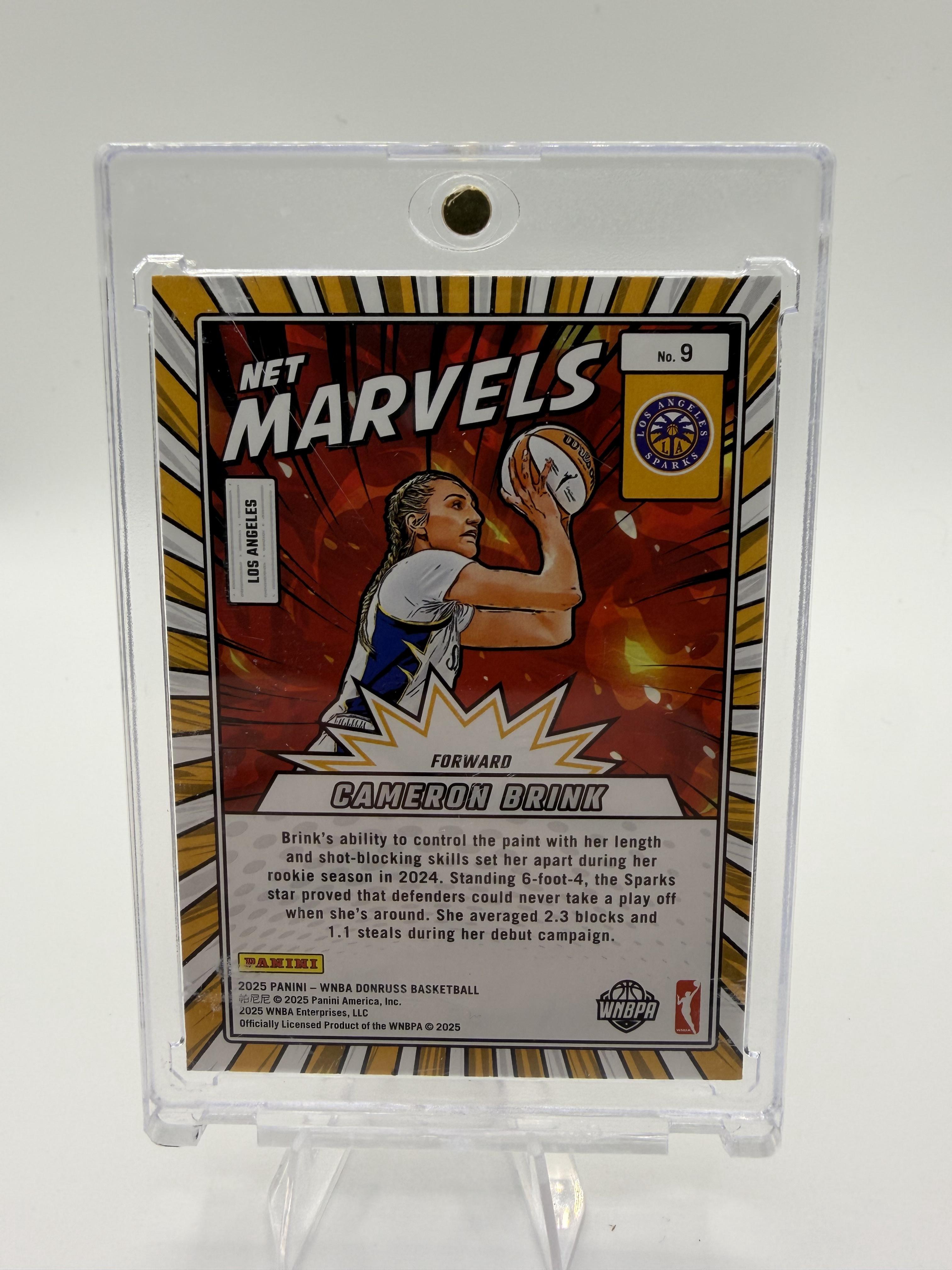 2025 Donruss WNBA Cameron Brink Net Marvels Card #9 LA Sparks Rookie