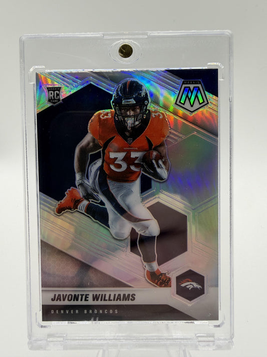 2021 Panini Mosaic Javonte Williams Silver Prizm Rookie Card RC #315 Broncos