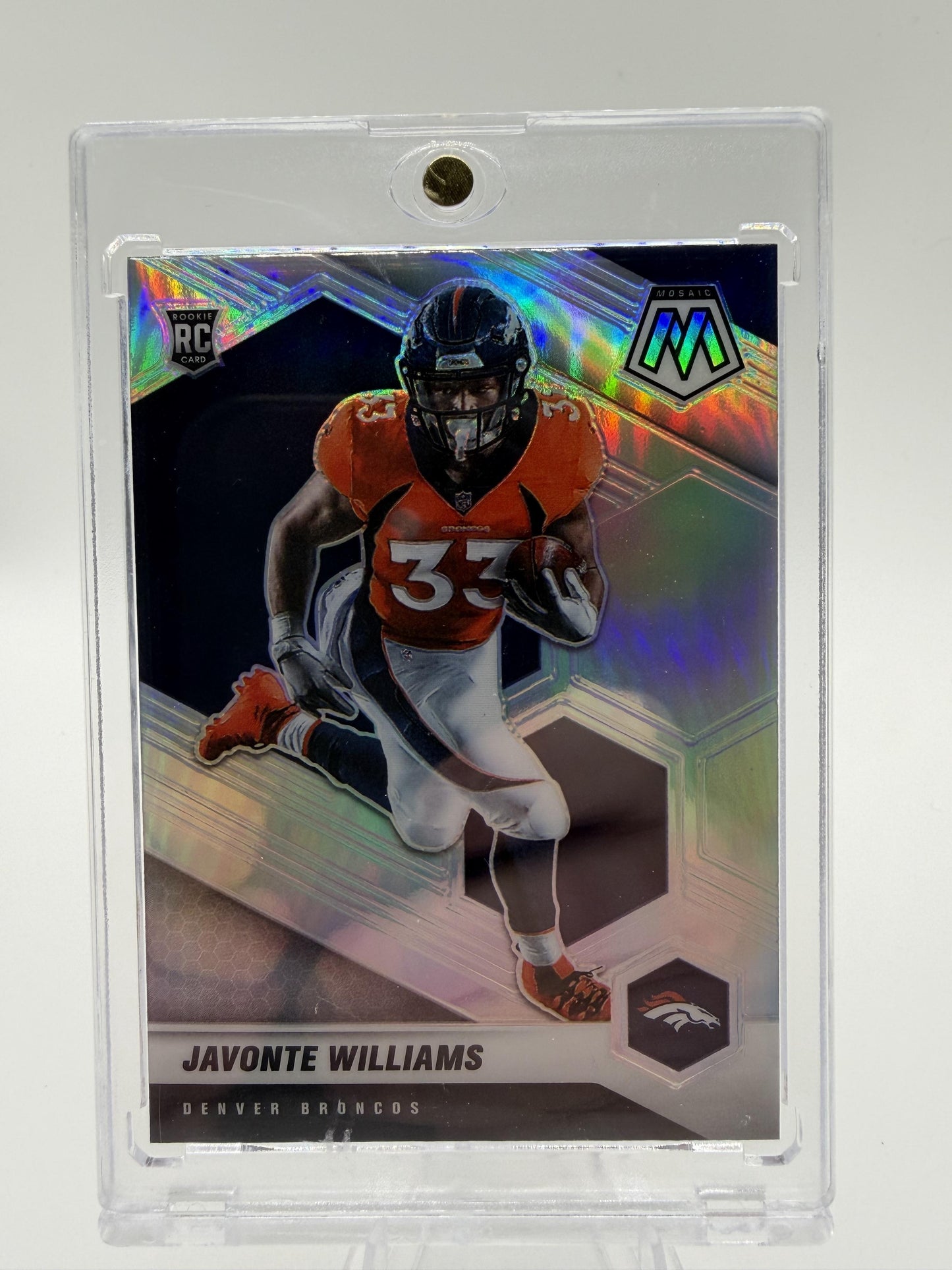 2021 Panini Mosaic Javonte Williams Silver Prizm Rookie Card RC #315 Broncos