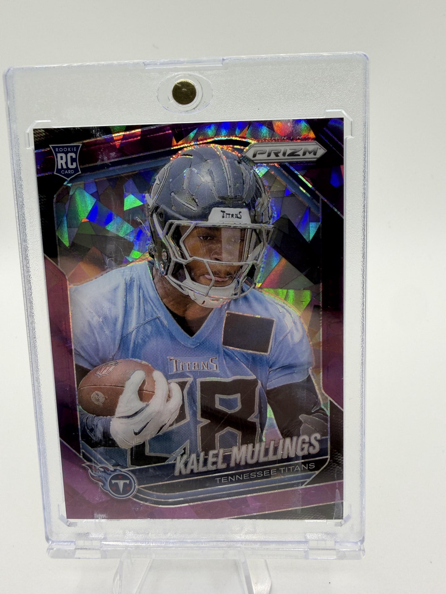 2025 Panini Prizm Kalel Mullings Rookie Card RC Purple Pulsar /225 #385 Titans