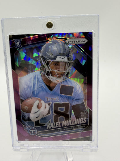 2025 Panini Prizm Kalel Mullings Rookie Card RC Purple Pulsar /225 #385 Titans