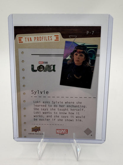 2023 Upper Deck Marvel Loki Sylvie Sophia Di Martino TVA Profiles P-7 Card