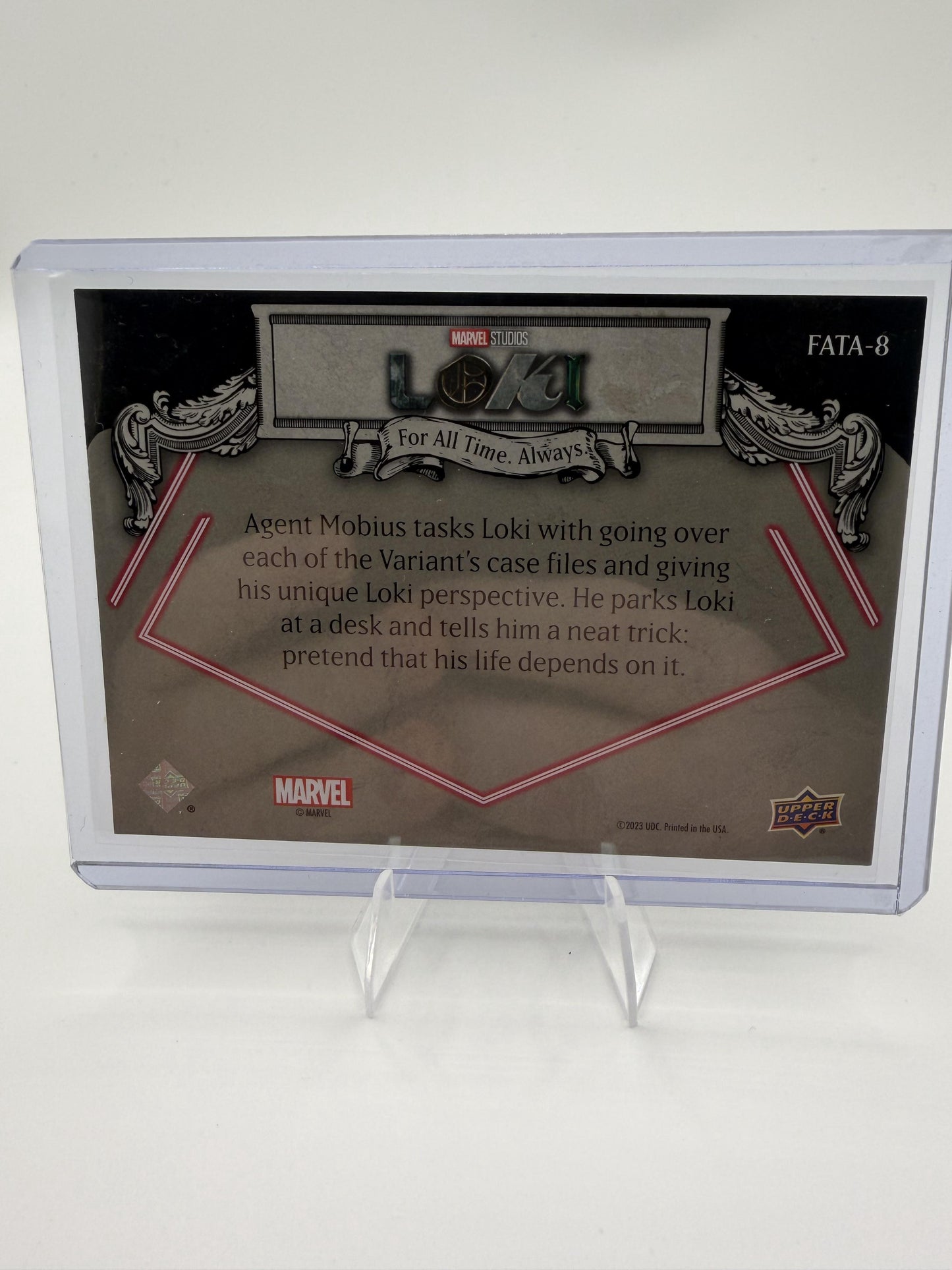 2023 Upper Deck Marvel Loki For All Time Always Providing Research Materials