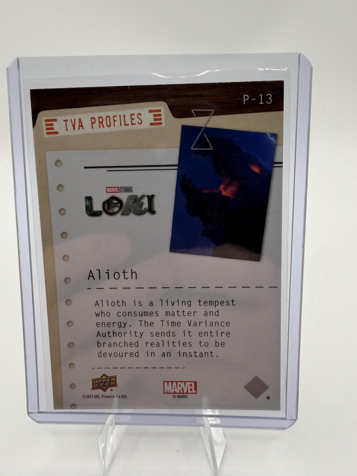 2023 Upper Deck Marvel Loki TVA Profiles Alioth P-13 Insert Card
