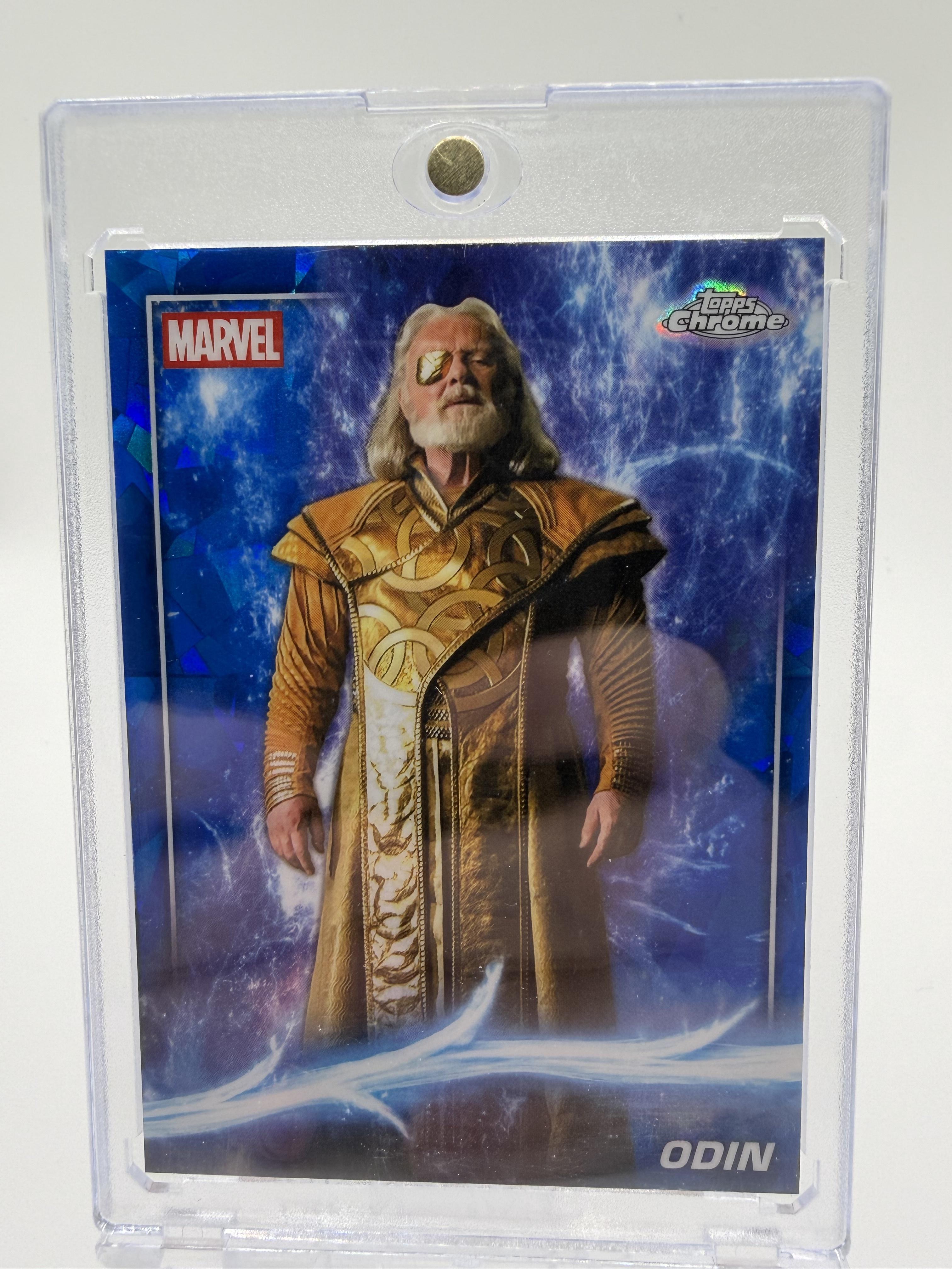2025 Topps Chrome Marvel Odin Phase One Blue Sapphire Parallel Card #11 Thor
