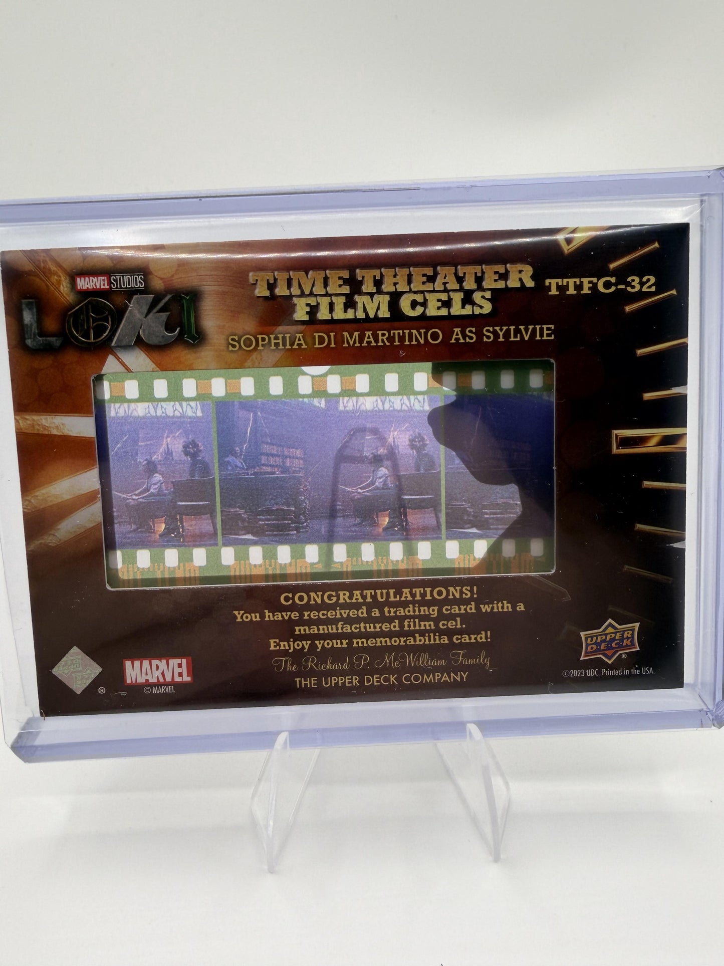 2023 Upper Deck Marvel Loki Sylvie Sophia Di Martino Film Cel Card #TTFC-32