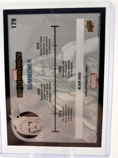 2022 Upper Deck Marvel Beginnings Vol 2 Series 1 Summoner Black Base Card #179