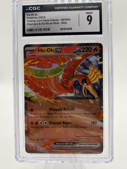 2023 Pokemon TCG Classic Ho-Oh ex 007/034 Holo CGC 9 Mint Rare Card