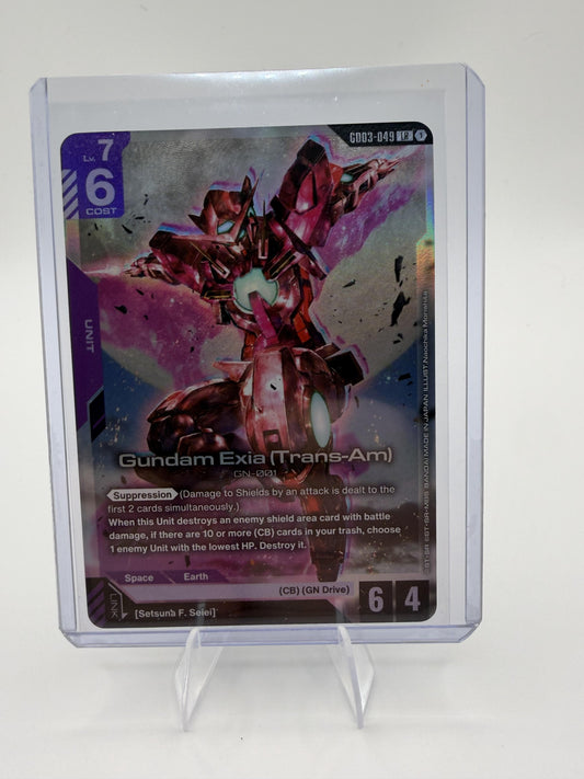 2026 Gundam Card Game Exia Trans-Am Legend Rare GD03-049 LR Holofoil Card