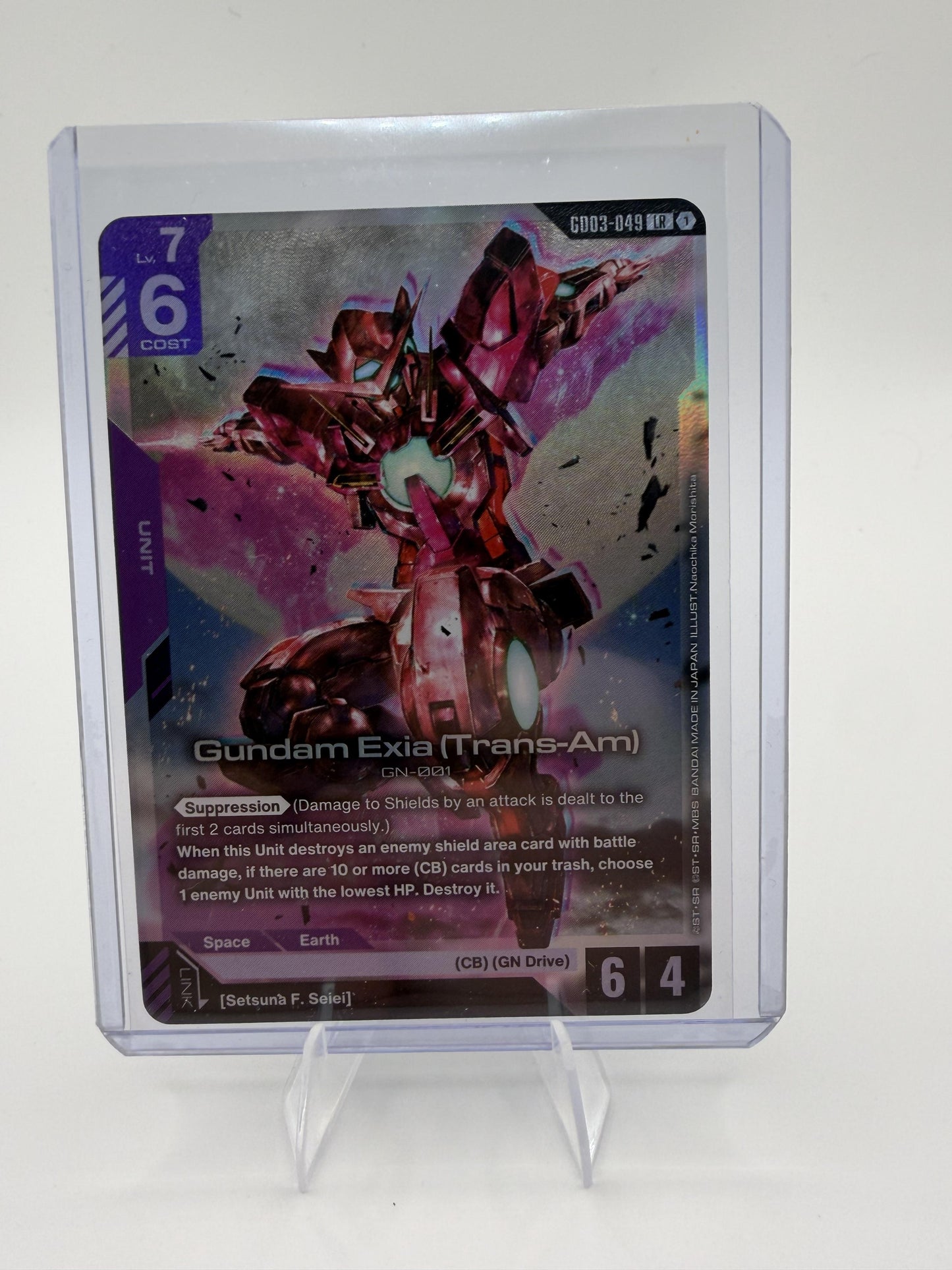 2026 Gundam Card Game Exia Trans-Am Legend Rare GD03-049 LR Holofoil Card