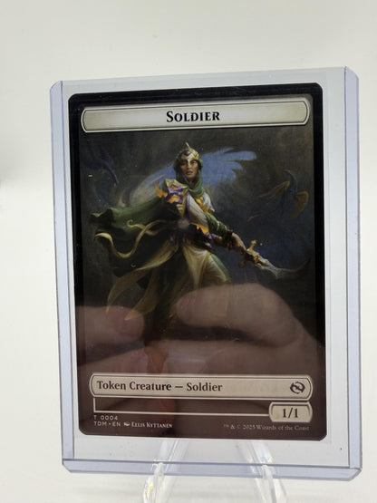 MTG Soldier Token 0004/0005 Double-Sided Tarkir Dragonstorm Magic Card