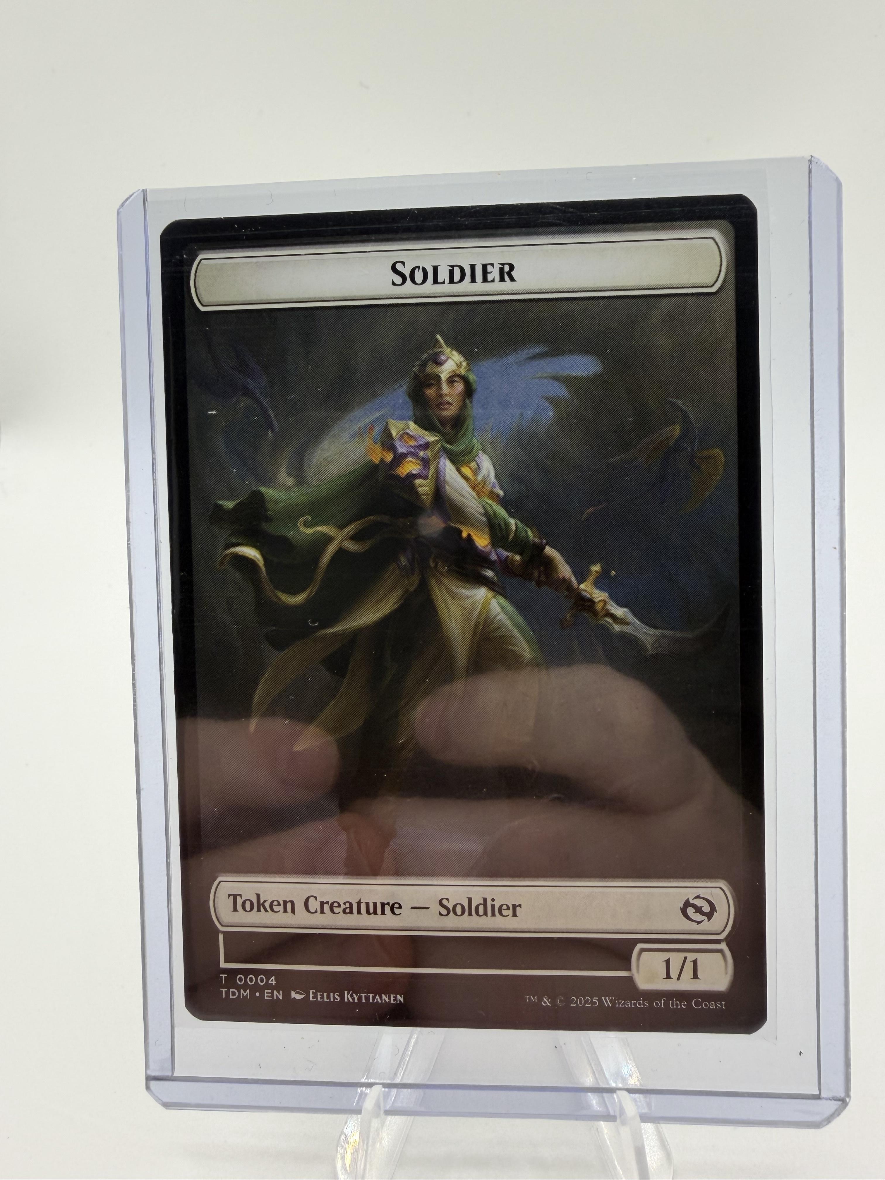 MTG Soldier Token 0004/0005 Double-Sided Tarkir Dragonstorm Magic Card