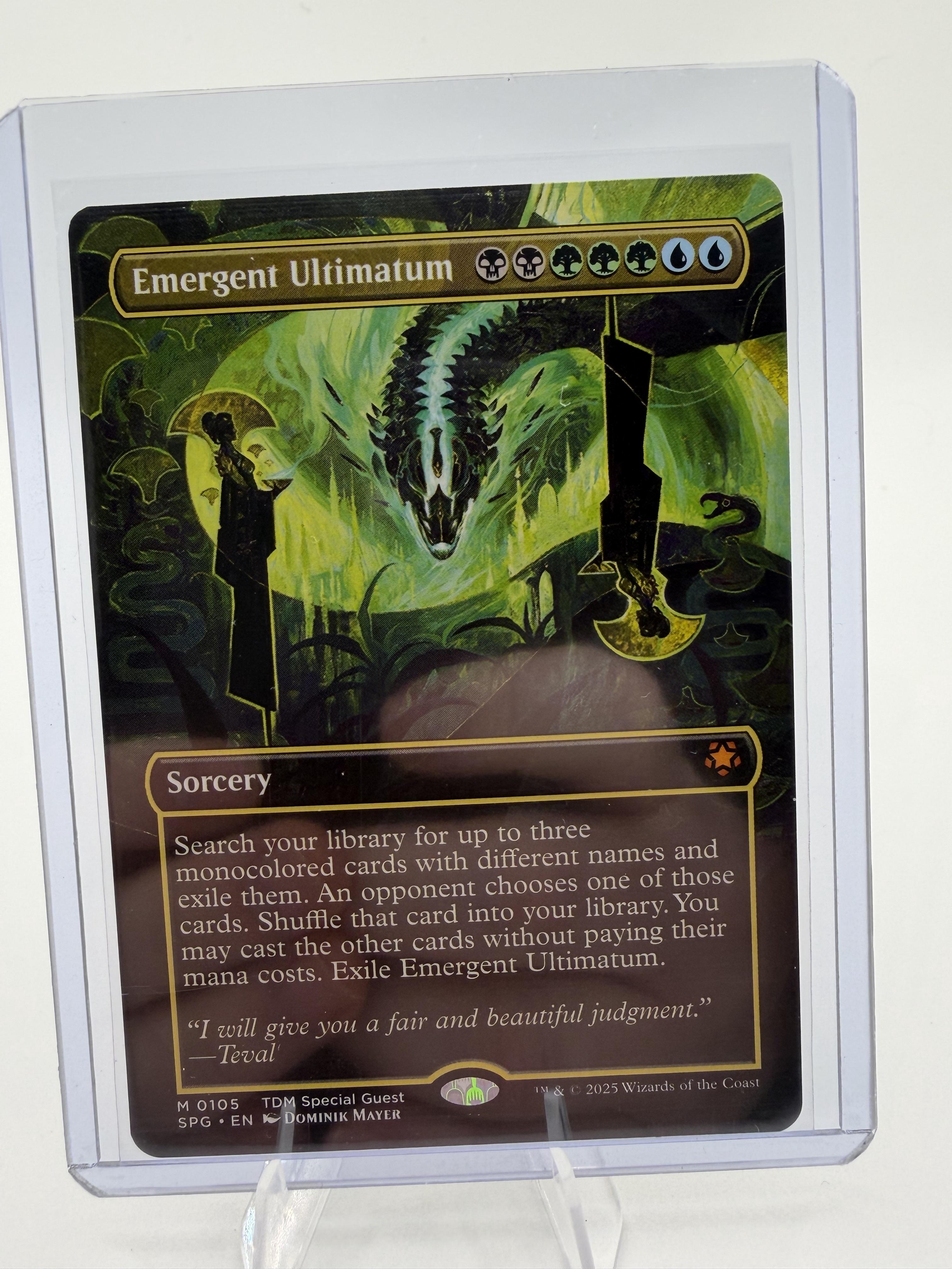 MTG Emergent Ultimatum Special Guest SPG-EN0105 Borderless Sorcery Magic Card