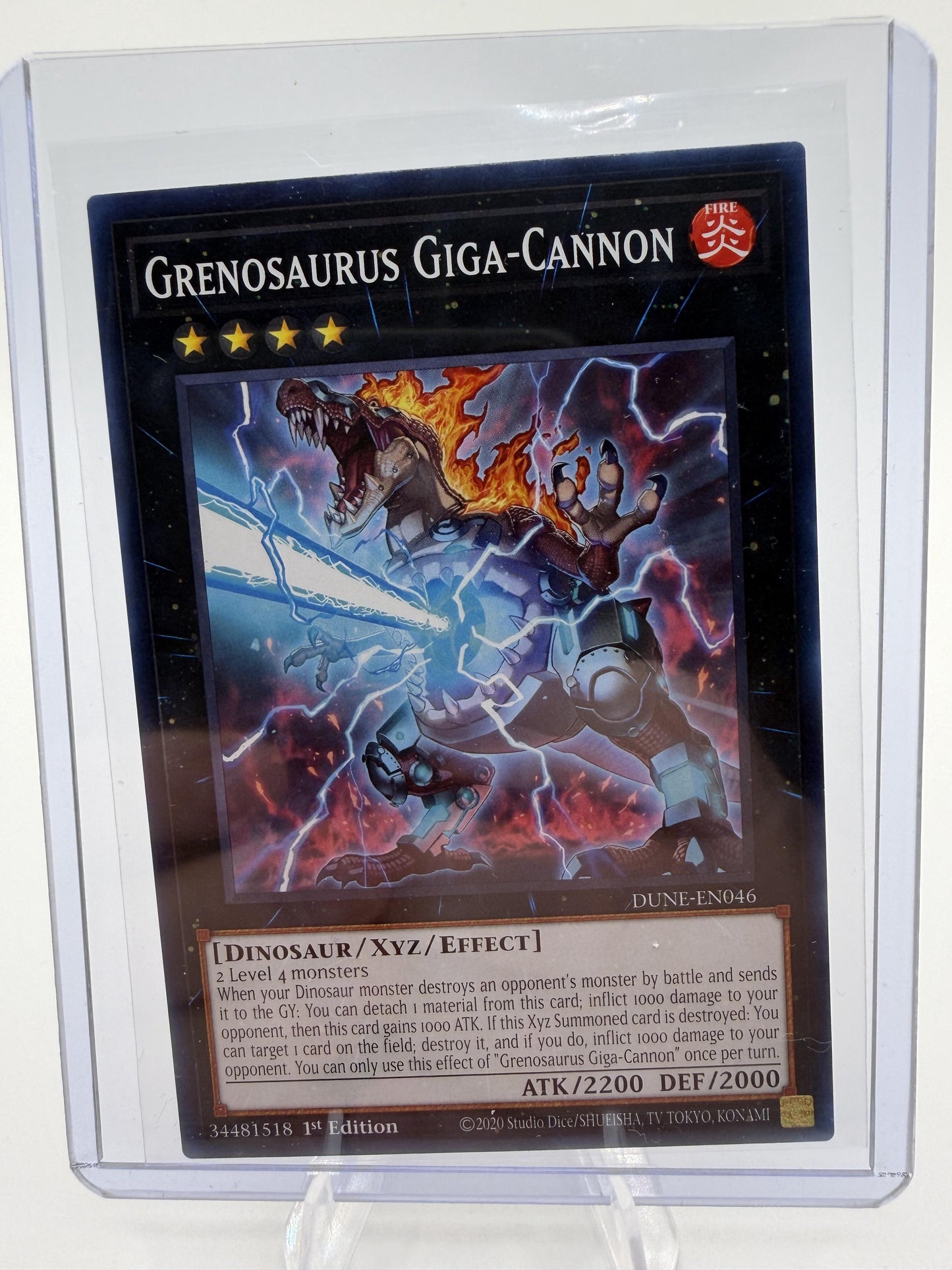 Yu-Gi-Oh Grenosaurus Giga-Cannon DUNE-EN046 Common 1st Edition Xyz Monster Card