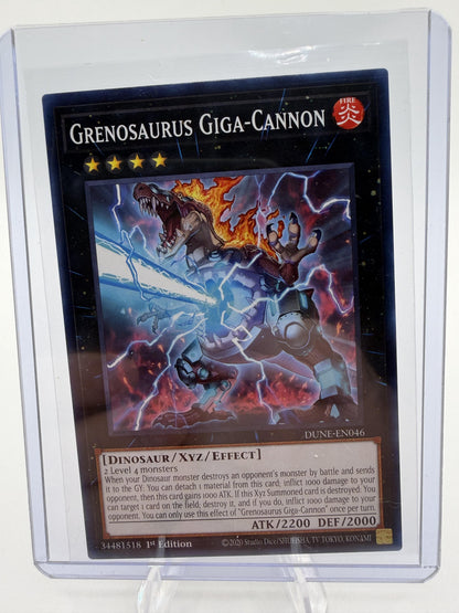 Yu-Gi-Oh Grenosaurus Giga-Cannon DUNE-EN046 Common 1st Edition Xyz Monster Card