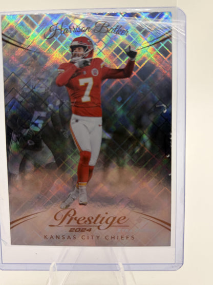2024 Panini Prestige Harrison Butker Xtra Points Sunburst Parallel Card #151