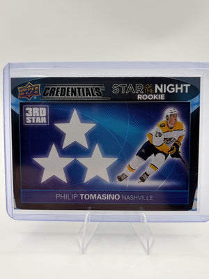 2021 Upper Deck Credentials Philip Tomasino Star of the Night Rookie Card #3SR-4