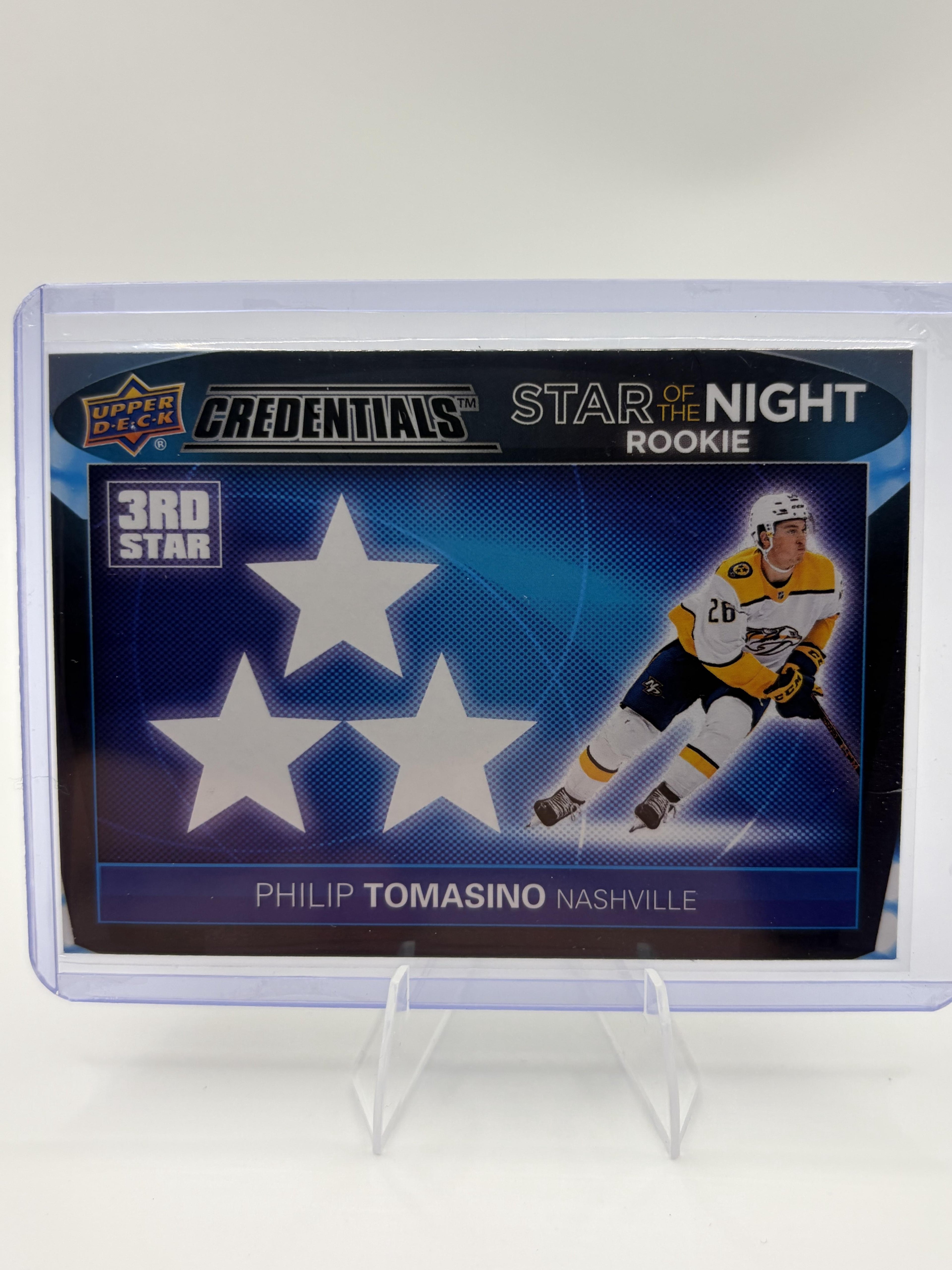 2021 Upper Deck Credentials Philip Tomasino Star of the Night Rookie Card #3SR-4