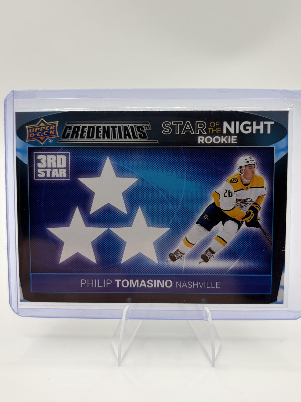 2021 Upper Deck Credentials Philip Tomasino Star of the Night Rookie Card #3SR-4