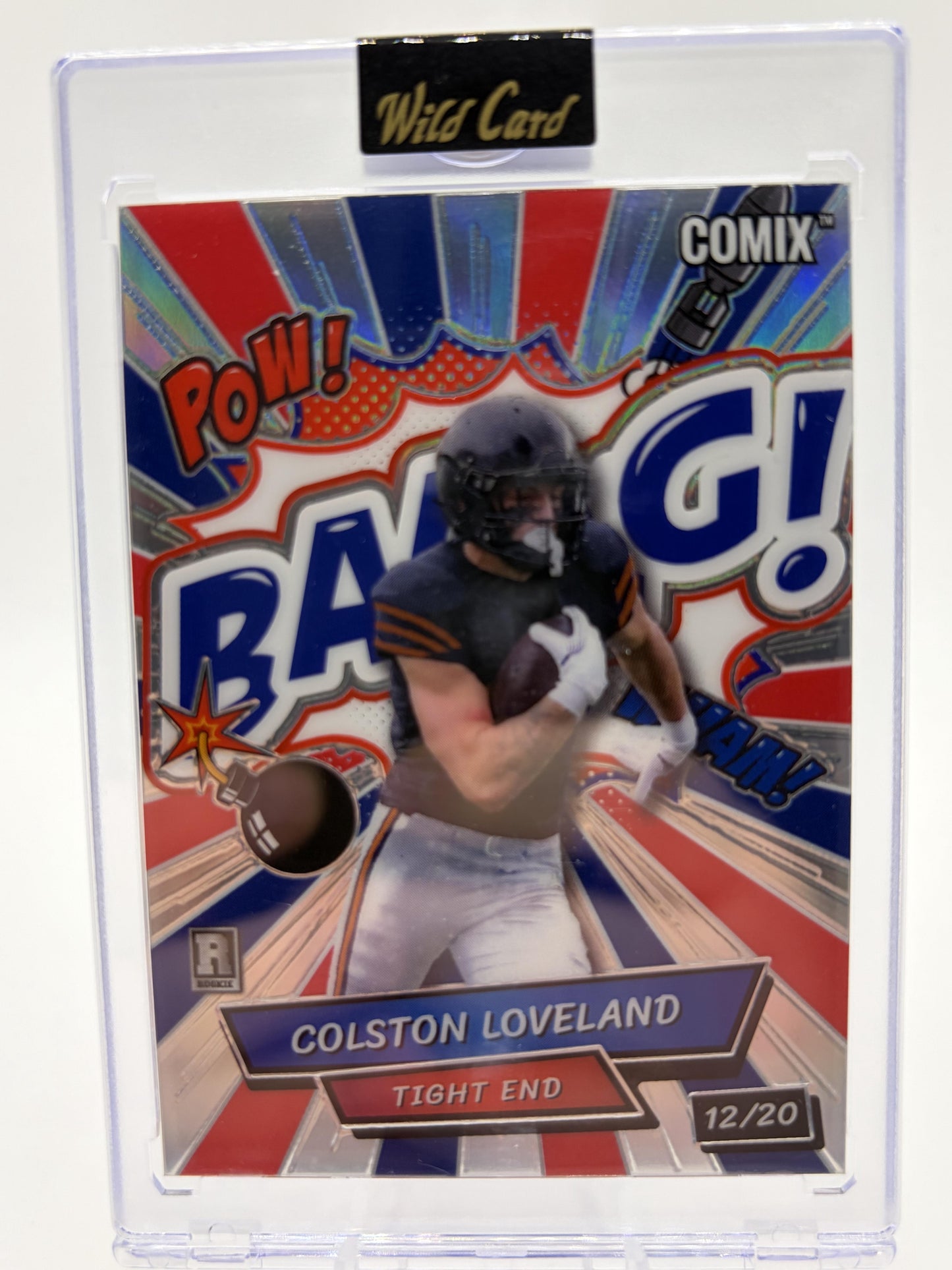 2025 Wild Card Comix Colston Loveland BAANG! Rookie Card /20 Michigan RC
