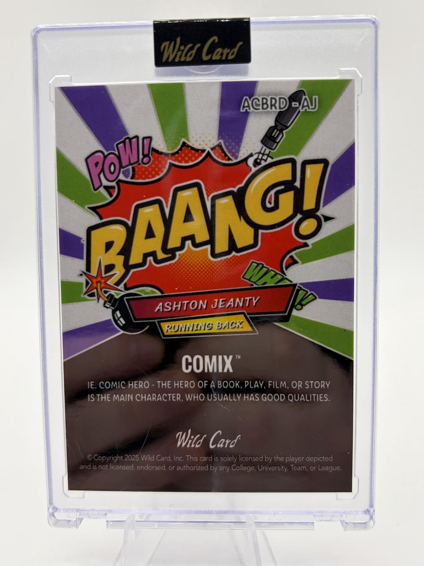 2025 Wild Card Comix Ashton Jeanty BAANG! Rookie Card /10 Boise State RC