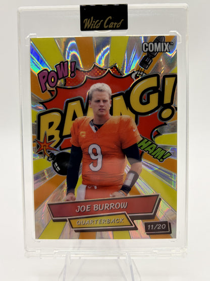 2025 Wild Card Comix Joe Burrow BAANG! Parallel Card /20 Bengals #ACBRD-JB